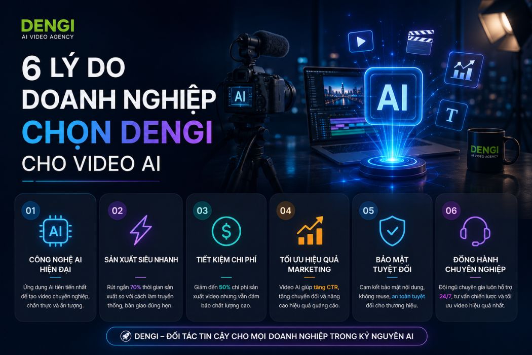 6 lý do chọn dengi làm video ai