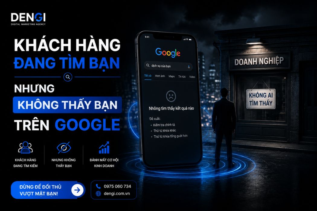 khách hàng không thấy website google